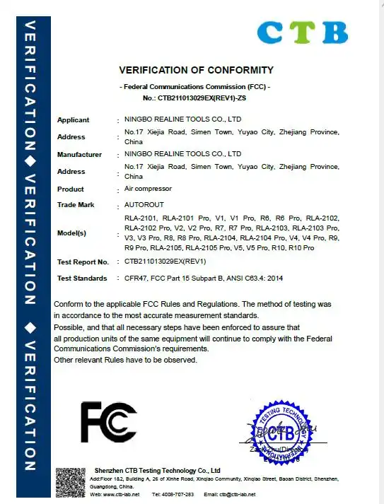 FCC Certification