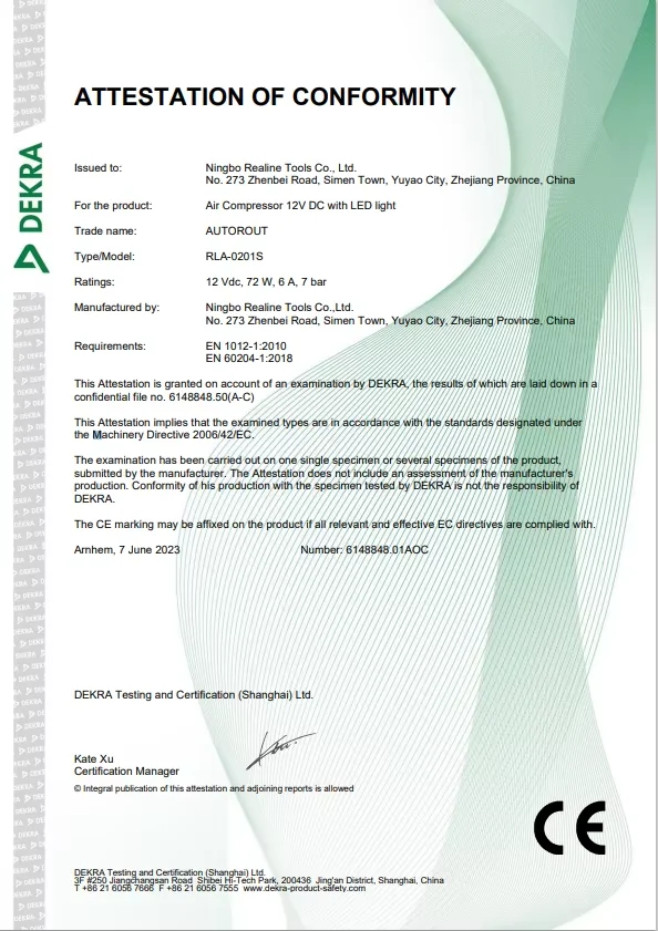 CE Certificate